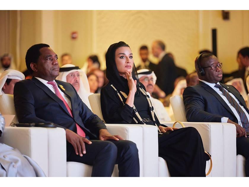  الدوحة : صاحبة السمو موزا بنت ناصر تشهد افتتاح قمة إرثنا